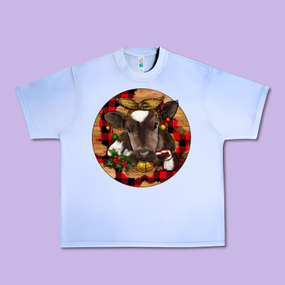 Christmas Baby Cow Urban Heavy Tee Designed By Ranaportraitstore