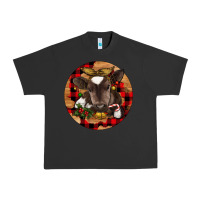 Pigment Black Christmas Baby Cow Urban Heavy Tee - RanaPortraitStore
