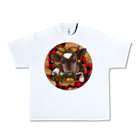 White Christmas Baby Cow Urban Heavy Tee - RanaPortraitStore