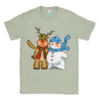 Matcha christmas reindeer snowman Classic Tee - CowGirlArtShop