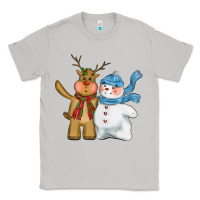 Moon Dust christmas reindeer snowman Classic Tee - CowGirlArtShop