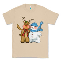 Mushroom christmas reindeer snowman Classic Tee - CowGirlArtShop