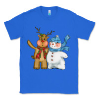 True Royal christmas reindeer snowman Classic Tee - CowGirlArtShop