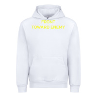 White FRONT TOWARD ENEMY Urban Hoodie - linhVisuals