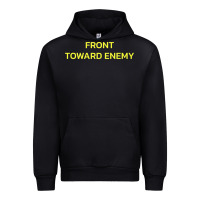 Black FRONT TOWARD ENEMY Urban Hoodie - linhVisuals