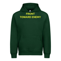 Forest Green FRONT TOWARD ENEMY Urban Hoodie - linhVisuals