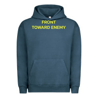 Pigment Midnight Navy FRONT TOWARD ENEMY Urban Hoodie - linhVisuals