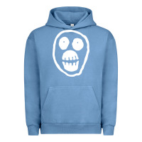 Pigment Pebble Blue the mighty boosh monkey skull Urban Hoodie - linhVisuals