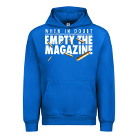 Cobalt when in doubt empty the magazine Urban Hoodie - linhVisuals