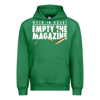 Emerald when in doubt empty the magazine Urban Hoodie - linhVisuals