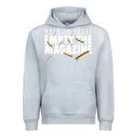 Heather Grey when in doubt empty the magazine Urban Hoodie - linhVisuals