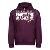 Mauve Wine when in doubt empty the magazine Urban Hoodie - linhVisuals
