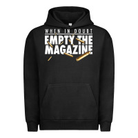 Pigment Black when in doubt empty the magazine Urban Hoodie - linhVisuals