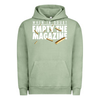 Pigment Oil Green when in doubt empty the magazine Urban Hoodie - linhVisuals