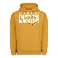 Pigment Peanut Butter when in doubt empty the magazine Urban Hoodie - linhVisuals