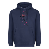 Navy just breathe Heavyweight Hoodie - JahusDesignShop