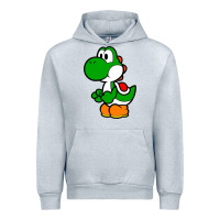 Heather Grey Yoshi Green Urban Hoodie - linhVisuals