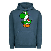Pigment Midnight Navy Yoshi Green Urban Hoodie - linhVisuals