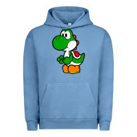 Pigment Pebble Blue Yoshi Green Urban Hoodie - linhVisuals