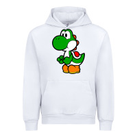White Yoshi Green Urban Hoodie - linhVisuals