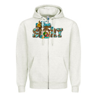 Oatmeal Heather true story jesus and mary wıth god Zipper Hoodie - AdoDesignShop