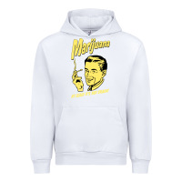 White the marijuana weed Urban Hoodie - linhVisuals