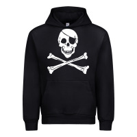 Black skull crossbones Urban Hoodie - linhVisuals