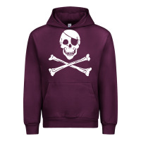 Mauve Wine skull crossbones Urban Hoodie - linhVisuals