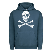 Pigment Midnight Navy skull crossbones Urban Hoodie - linhVisuals