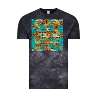 Cloud Black western aztec leopard glitter seamless pattern Vintage Tee - FaDigitalArtStudio