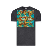 Vintage Black western aztec leopard glitter seamless pattern Vintage Tee - FaDigitalArtStudio