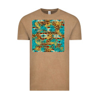 Vintage Coffee western aztec leopard glitter seamless pattern Vintage Tee - FaDigitalArtStudio