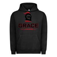 Pigment Black grace college & seminary lancers1 vectorized Urban Hoodie - linhVisuals