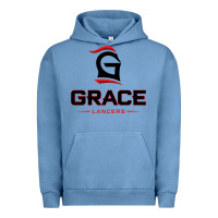 Pigment Pebble Blue grace college & seminary lancers1 vectorized Urban Hoodie - linhVisuals