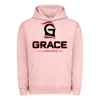 Pigment Salmon grace college & seminary lancers1 vectorized Urban Hoodie - linhVisuals