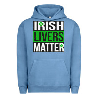 Pigment Pebble Blue irish livers matter   funny st patricks day irish drinking t shirts te Urban Hoodie - linhVisuals