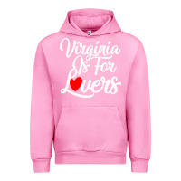 Fuchsia Pink virginia is for lovers Urban Hoodie - linhVisuals