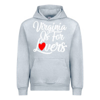 Heather Grey virginia is for lovers Urban Hoodie - linhVisuals