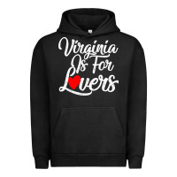 Pigment Black virginia is for lovers Urban Hoodie - linhVisuals