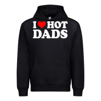 Black i love hot dads shirt i heart Urban Hoodie - linhVisuals