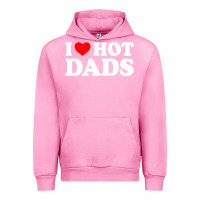 Fuchsia Pink i love hot dads shirt i heart Urban Hoodie - linhVisuals