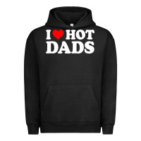 Pigment Black i love hot dads shirt i heart Urban Hoodie - linhVisuals