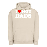 Pigment French Oak i love hot dads shirt i heart Urban Hoodie - linhVisuals