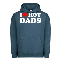 Pigment Midnight Navy i love hot dads shirt i heart Urban Hoodie - linhVisuals