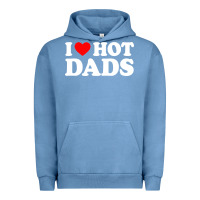 Pigment Pebble Blue i love hot dads shirt i heart Urban Hoodie - linhVisuals
