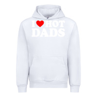 White i love hot dads shirt i heart Urban Hoodie - linhVisuals
