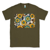 Army Green gemstone sunflower cowhide background Classic Tee - Jasminsmagicworld