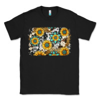 Black gemstone sunflower cowhide background Classic Tee - Jasminsmagicworld