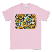 Bubblegum Pink gemstone sunflower cowhide background Classic Tee - Jasminsmagicworld