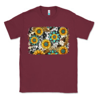 Burgundy gemstone sunflower cowhide background Classic Tee - Jasminsmagicworld